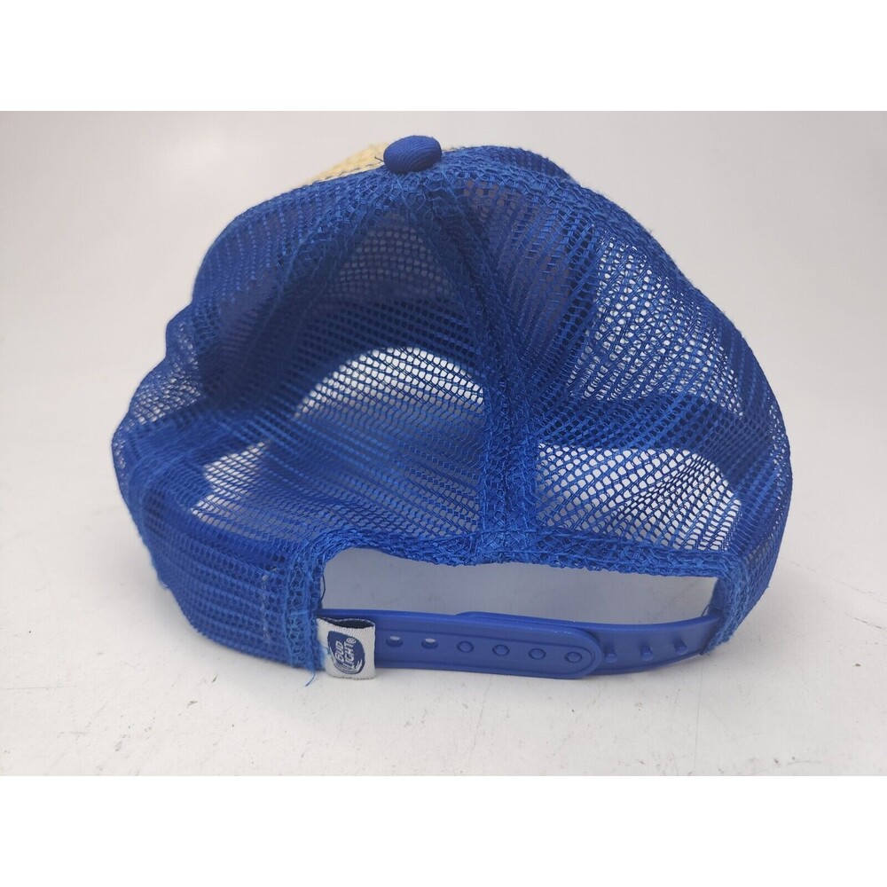 Bud Light Beer Wicker Trucker Hat Cap Adjustable Size Alcohol Budweiser Party - Picture 6 of 6